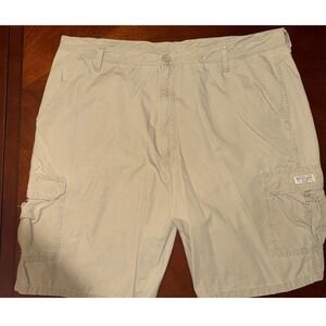Wrangler Cargo Shorts Mens 42 Tan Authentic Issue Ripstop Cotton Hiking Outdoor